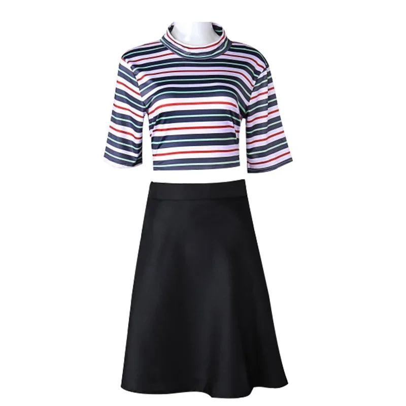 أزياء الهالوين التأثيرية مانغا كيلينغ ستالكينج يون بوم، perruque courte noire et brune، مجموعة تي شيرت et jupe 2025 #3