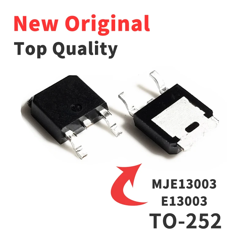 10 Peças MJE13003 SMD TO-252 E13003 3DD13003 Interruptor de Alimentação Chip Transistor IC Brand New Original