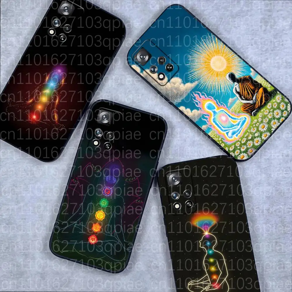 Mandala Chakra Yoga Phone Case For Samsung S10,S21,FE,S21 ,Note 20,10,S26,S25,S24,S23,Ultra,S22,Plus Soft Shell Funda