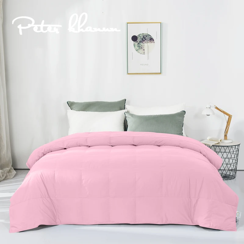 Peter Khanun 100% Goose Down Duvet Insert Summer Double Quilt Blanket Lightweight Down Comforter Soft and Breathable