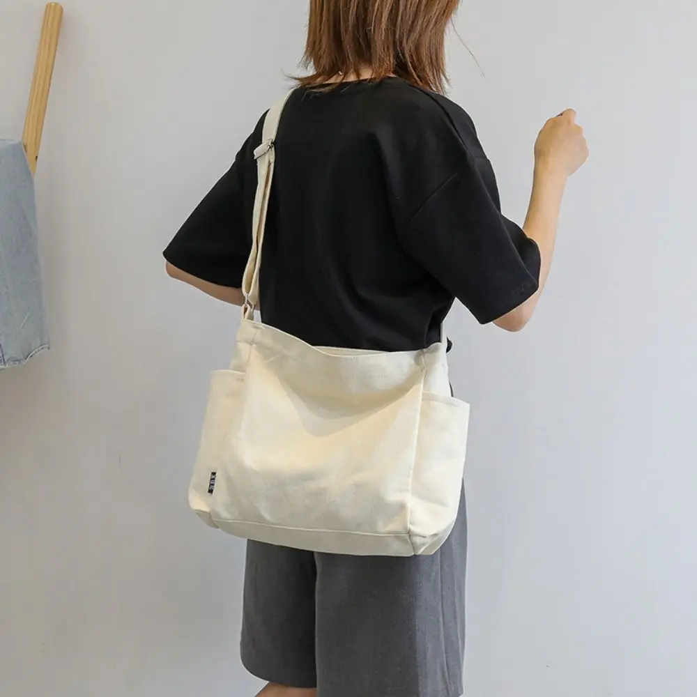 

Japanese Style Canvas Tote Bag Causal Large Capacity Students School Bag Harajuku All-match Oxford Cloth Crossbody Bag Shopping