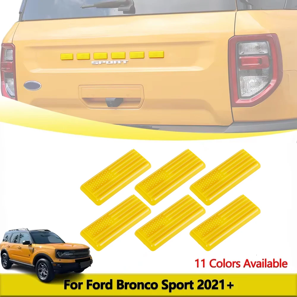 

Rear Lift Gate Letter Overlays For Ford Bronco Sport 2021-2024 2025 Liftgate Letters Cover American Flag Car Styling Accessories