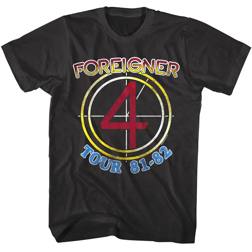 Foreigner 4 Tour 1981 82 Men'S T Shirt 80'S Rock Band Concert Merch