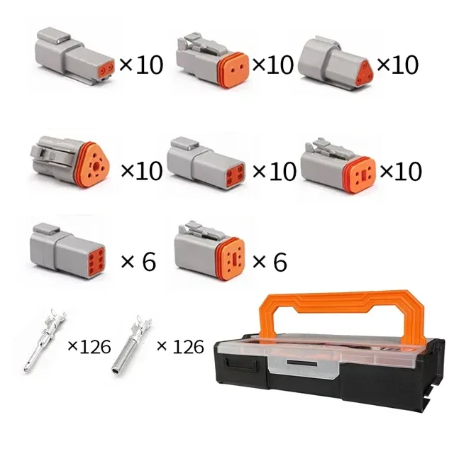 Deutsch dt serie wasserdicht automotive stecker kit reparatur werkzeug kasten DT04-2/3/4/6/8/12p dt06 mit terminal und zange