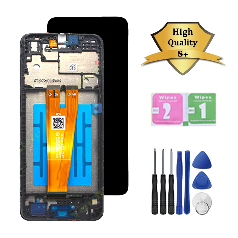 터치 스크린 디지타이저 교체 디스플레이, 삼성 A04 LCD A045 A045F A045M SM-A045F DS 디스플레이