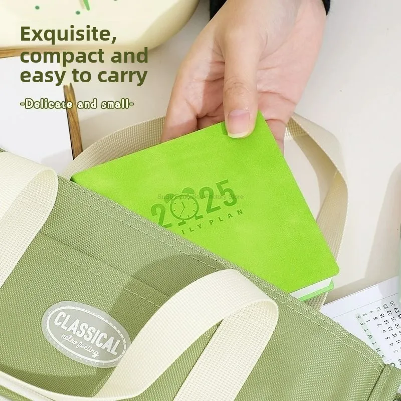 368 Pages Square Mini Calendar 2025 Pocket Notebook Portable Diary Notebook Planner