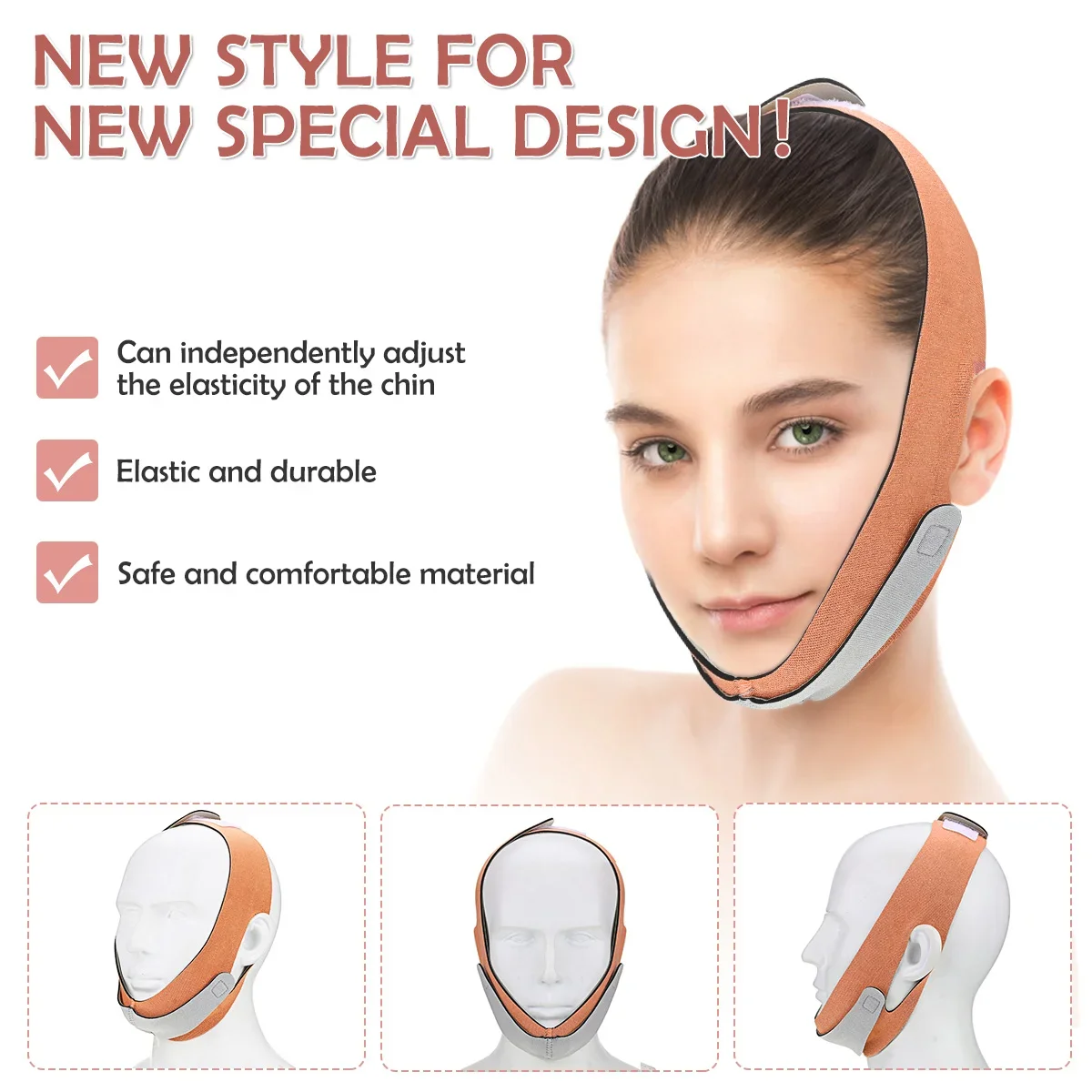 Slimming Face Shaper Cheek Shaping Women Elastic Face Slimming Bandage V Line Chin Lift Up Strap Facial Massage Belt Anti Aging