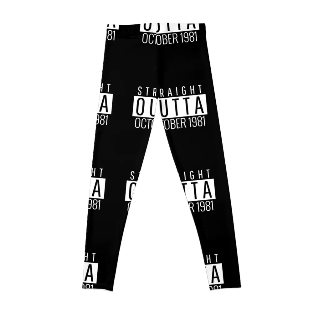 Straight Outta October 1981 Leggings Sports female Clothing fitness Womens Leggings