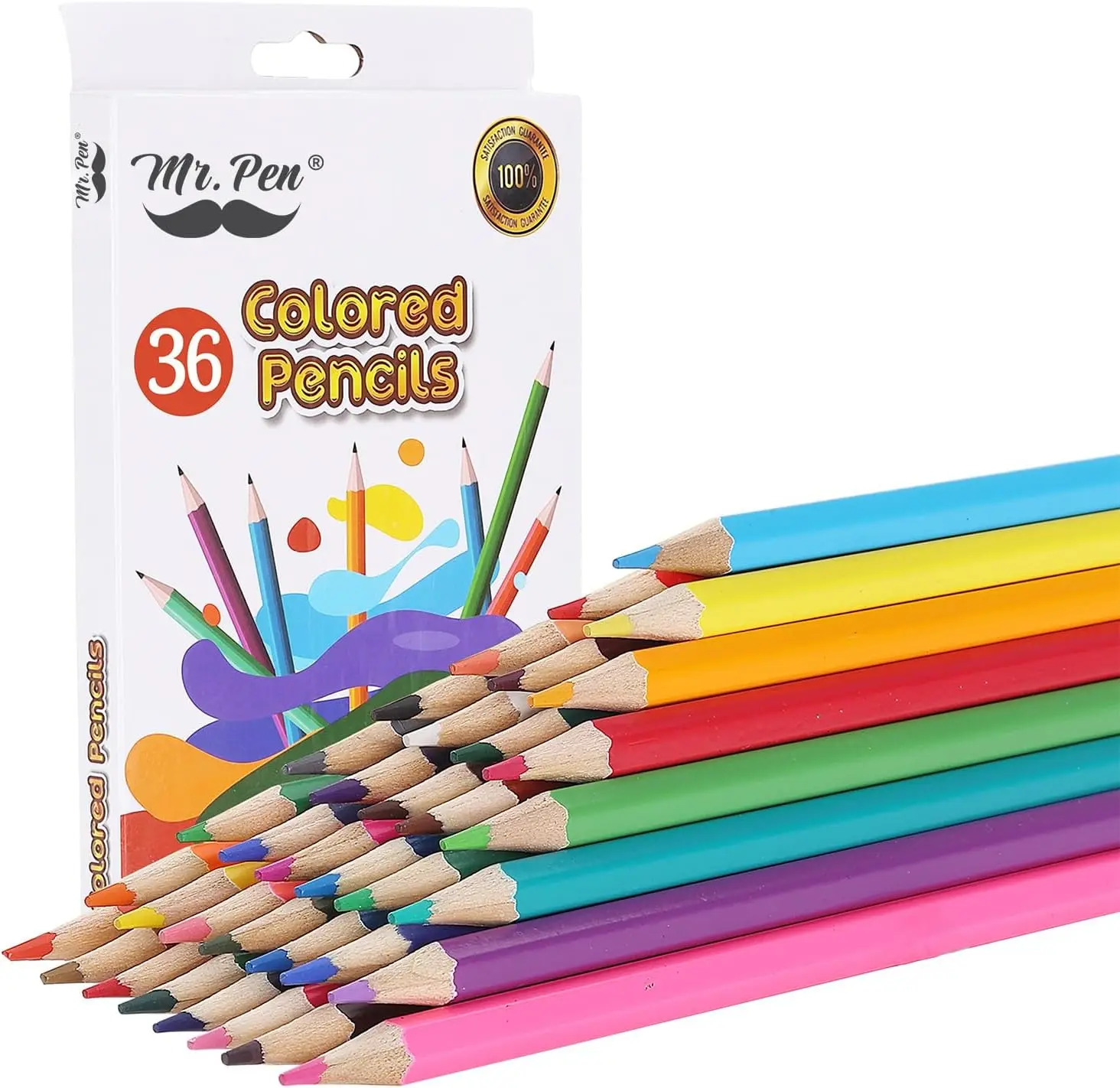 

36 Pack Soft Core Colored Pencils for Adult Coloring and Drawing, Premium Quality with Fade-Resistant Colors