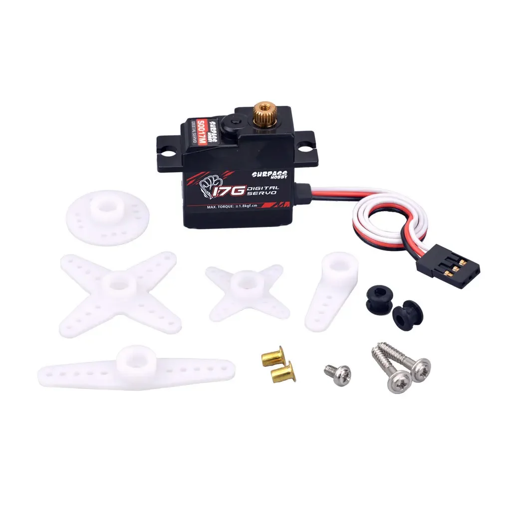 Cyfrowe mikroservo RC 2g 3.7g 4.3g 6g 8g 9g 17g 25g z metalowymi/plastikowymi przekładniami, silnik bezrdzeniowy, mini serwa do robotów, modeli samolotów RC
