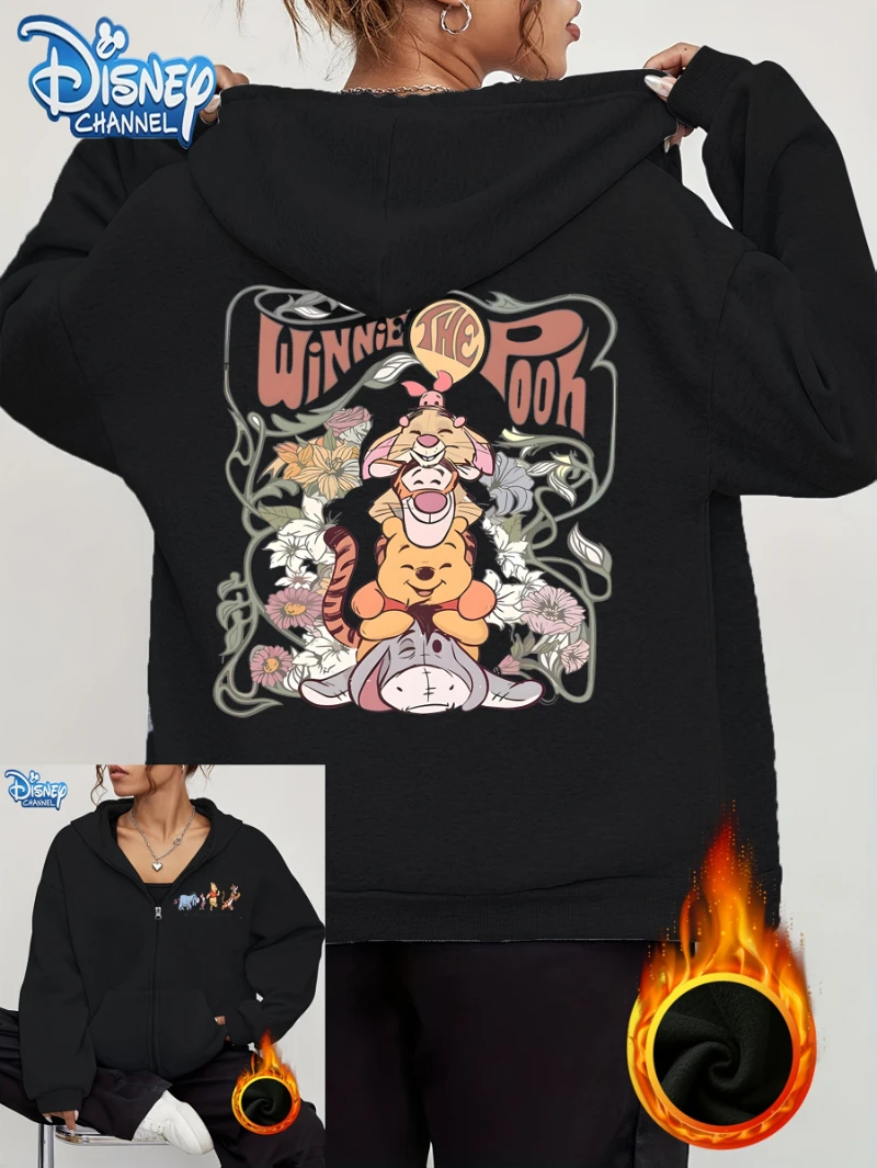 

Potdemiel Disney Women Cozy Hoodie with Mickey Mouse & Fireworks Design - Casual Pullover for Fall Print All-Season Comfort