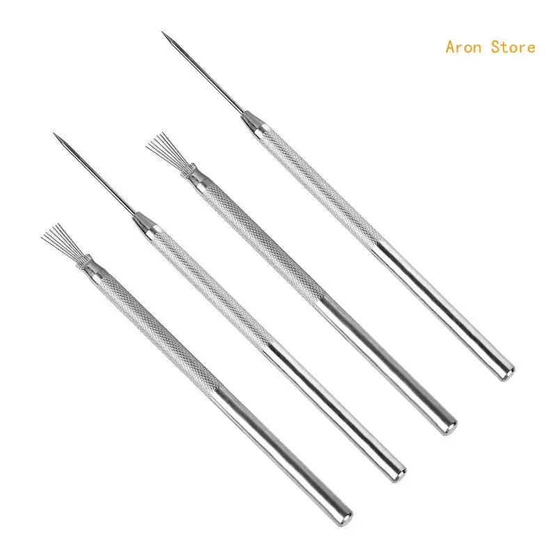 4 Pcs Wire Texture Brush Pins Set Metal Needle Brush Lightweight H3CF