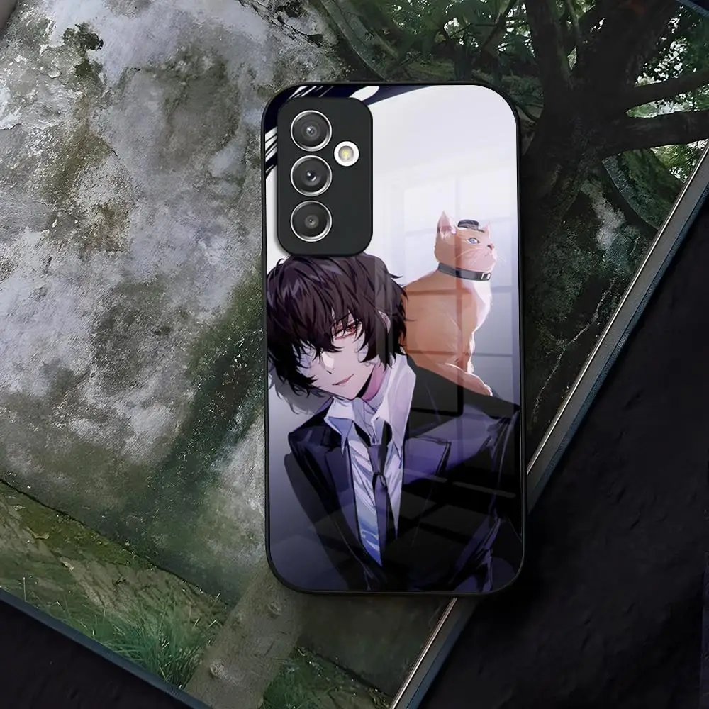 Bungo Stray Dogs Phone Case Glass for Samsung Galaxy S24 S22 S20 S23 S21 Ultra Fe Plus A34 A54 A24 A52 A53 M54 Coque