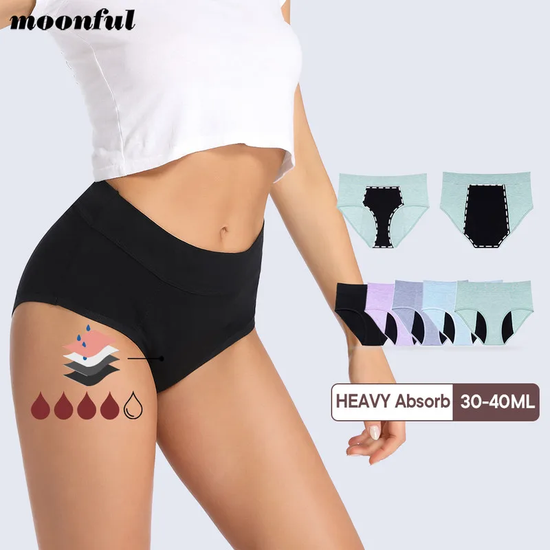 

Period Underwear Heavy Flow High Waist Menstruation Panties Woman Very Abundant Period Rule Panties Leak Proof Underpants Night