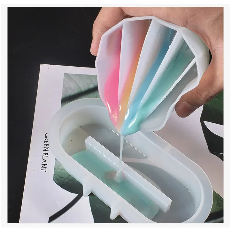 

DIY Acrylic Paint Resin Mold Mixing Color Pigment Diversion Cup Fluid Art Dividing Cup Jewelry Making Tool Silicone Reusable