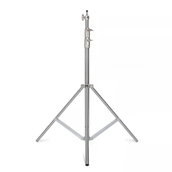 Trépied en Acier Inoxydable de 280cm, Support de Lumière en Métal, Pression d'Air, 15kg, pour Éclairage Annulaire, Youtube en Direct et Boîte à Lumière de Photographie