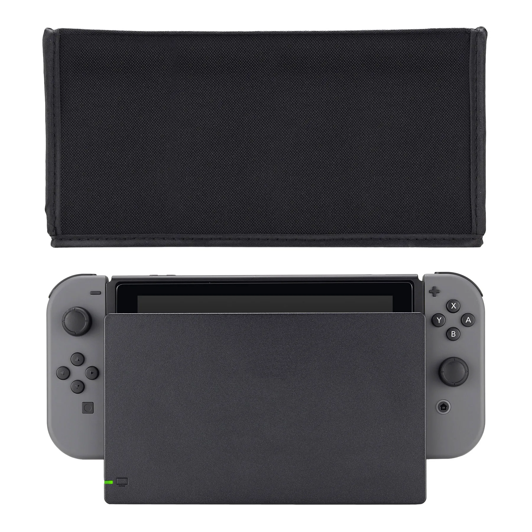 Nintendo Switch 게임 콘솔 충전 도크용 eXtremeRate 블랙 나일론 방수 먼지 커버