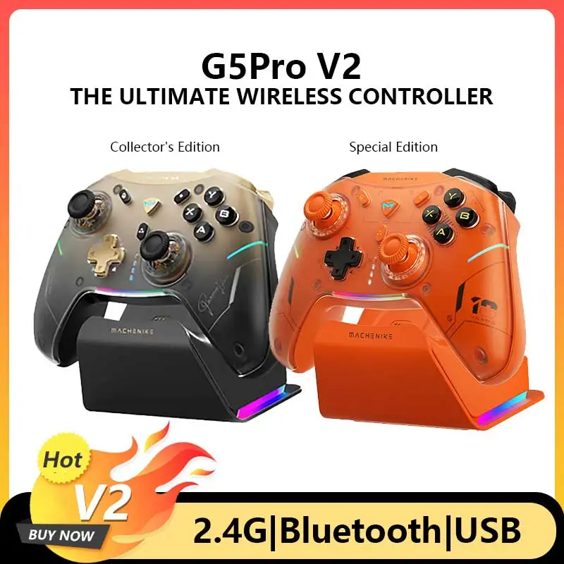 New Machenike G5Pro V2 Controller Gamepad Hot Swap JS20 TMR Joystick Wireless Bluetooth Body Trigger 10th Special Edition