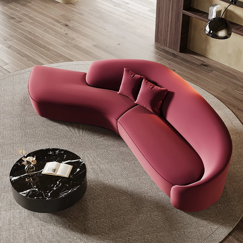 イタリア製高級曲線型ラウンジソファ 北欧ホテル営業所ロビー美 - Office Furniture Luxury のレビューと価格
