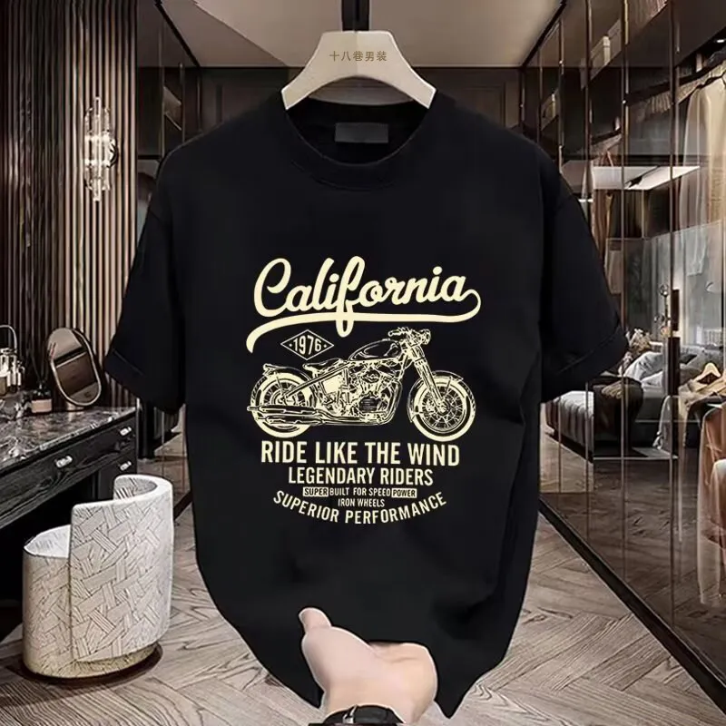 

Американская базовая футболка унисекс из чистого хлопка, свободного кроя, с небольшим принтом, круглым вырезом, коротким рукавом, удобная, на все сезоны, летняя футболка