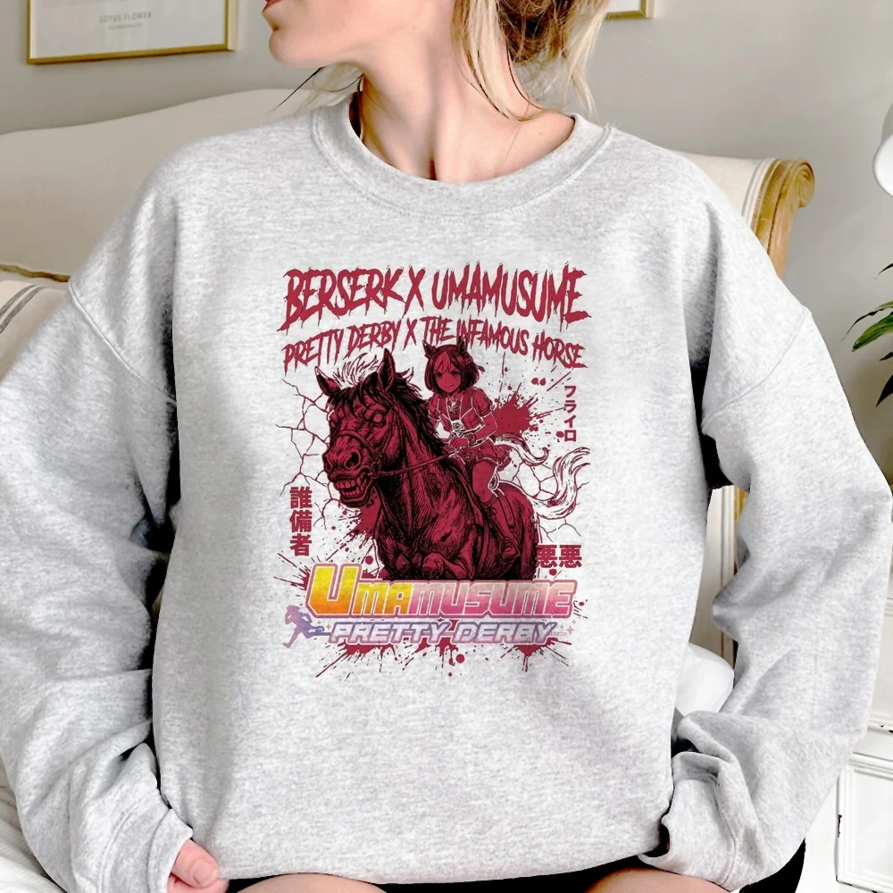 Umamusume women hoodies cartoon hoodie goth hoodie long coat streetwear Vintage