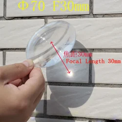 1pc Diameter 70mm Fresnel Lens Round Plastic Fresnel Condensing Lens 3x Plane Magnifier Solar Concentrator Lens Optical Glass