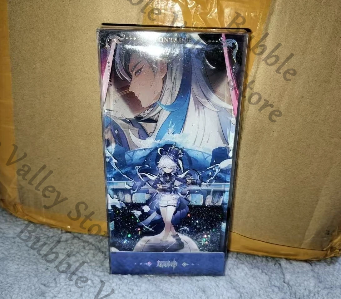 

Genuine Anime Genshin Impact Neuvillette Furina Cosplay Acrylic Quicksand Mahjong Card Bricks Cartoon Standing Sign Adorn Gift
