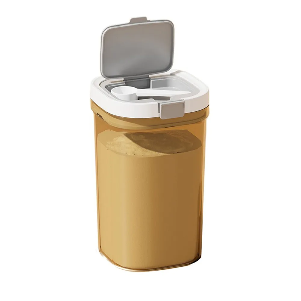 

UV-Resistant Milk Powder Jar Stackable Food Grade Airtight Container Leak-proof with Scraper Spoon Kitchen Storage Canisters