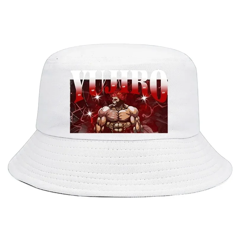 Baki Yujiro Hanma Bucket Hat Harajuku Summer Foldable Bucket Hat Man Women Unisex Stylish Outdoor Sunscreen Fishing Hunting Cap