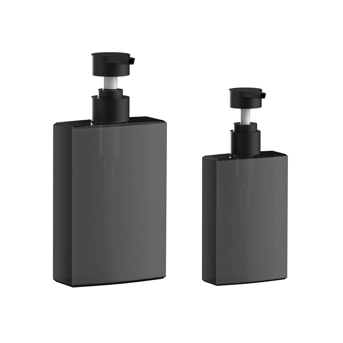 200ml/400ml Press Shampoo Bottle PET Plastic Four-Square Lotion Bottle High-Grade Translucent Black Frosted Shower Gel Bottle