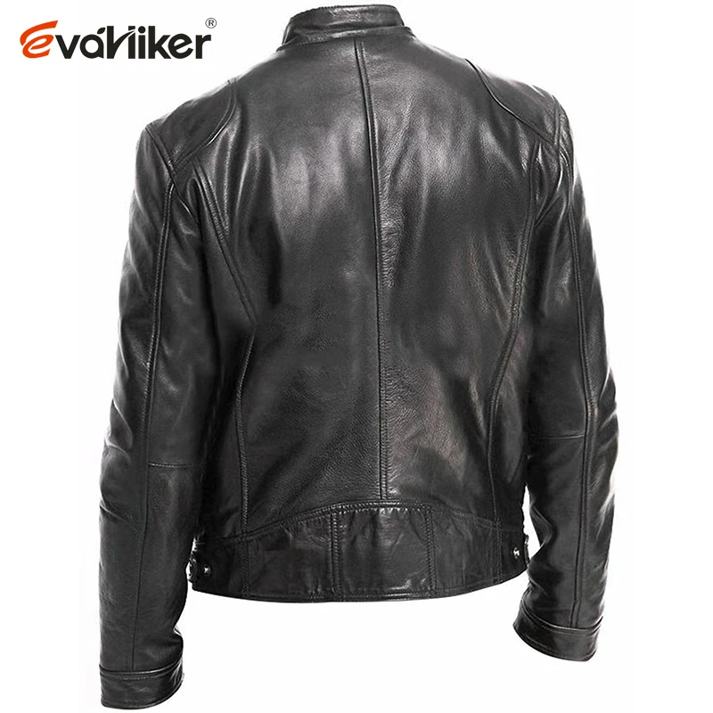 Mens  PU jacket Spring and autumn stand collar Motorcycle Jacket men's youth large jacket