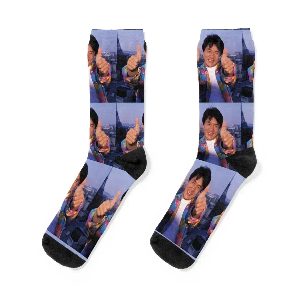 Jackie Chan Socks retro compression aesthetic kawaii Men Socks Luxury Brand Women's