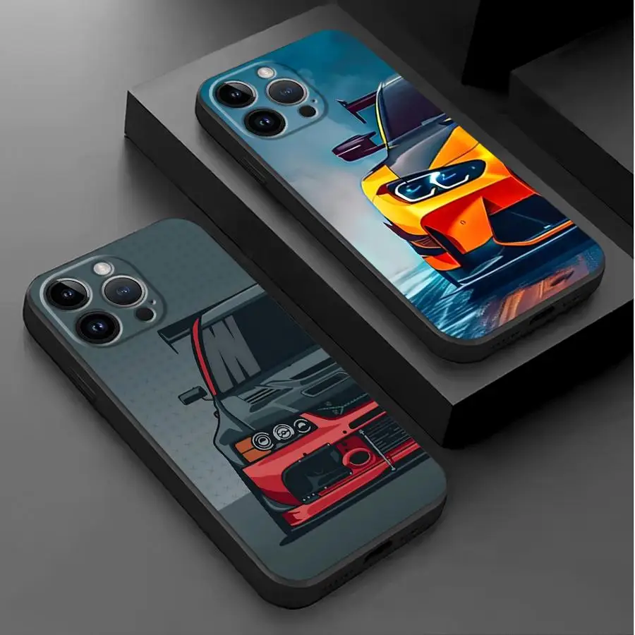 حافظة هاتف سوداء ناعمة لهاتف جوجل بيكسل 9 برو XL 9a 7a 7 Pro 6a 8 Pro 8a 6 Pro JDM نصف السيارة #4