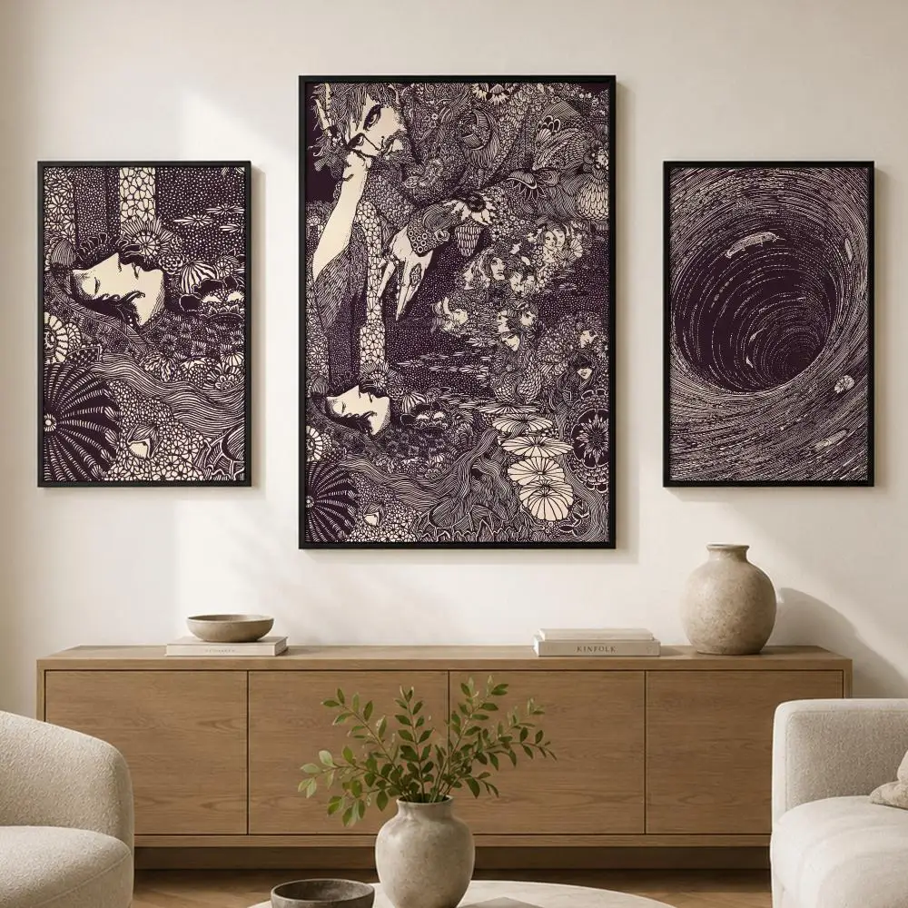 Art-Harry Clarke Poster Waterproof PP paper Self-Adhesive High-Definition Decorative Art Suitable for Living Bedrooms Gifting