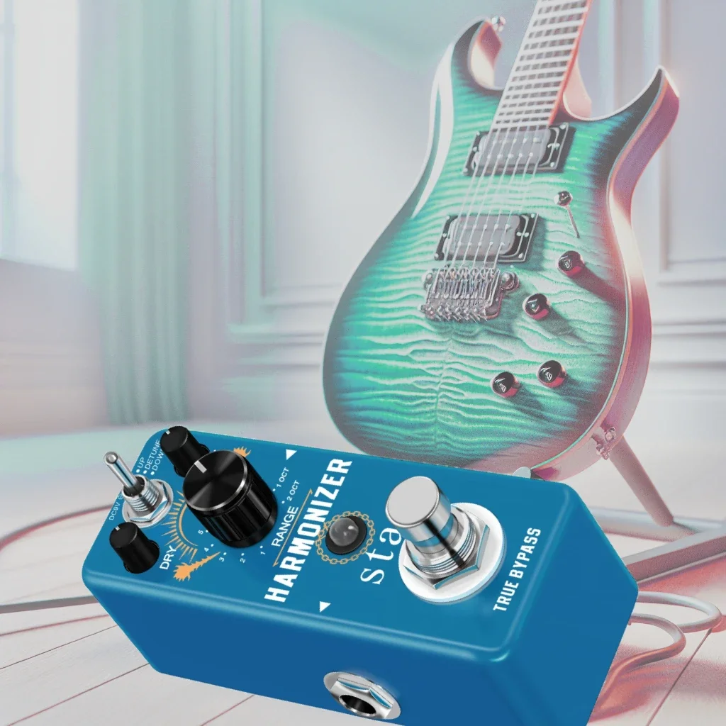 Stax Gitaar Harmonizer Pedaal Digitaal Effect Pedaal Harmonische Harmonie Pitch Shifter Detune True Bypass Voor Elektrische Gitaar Bas