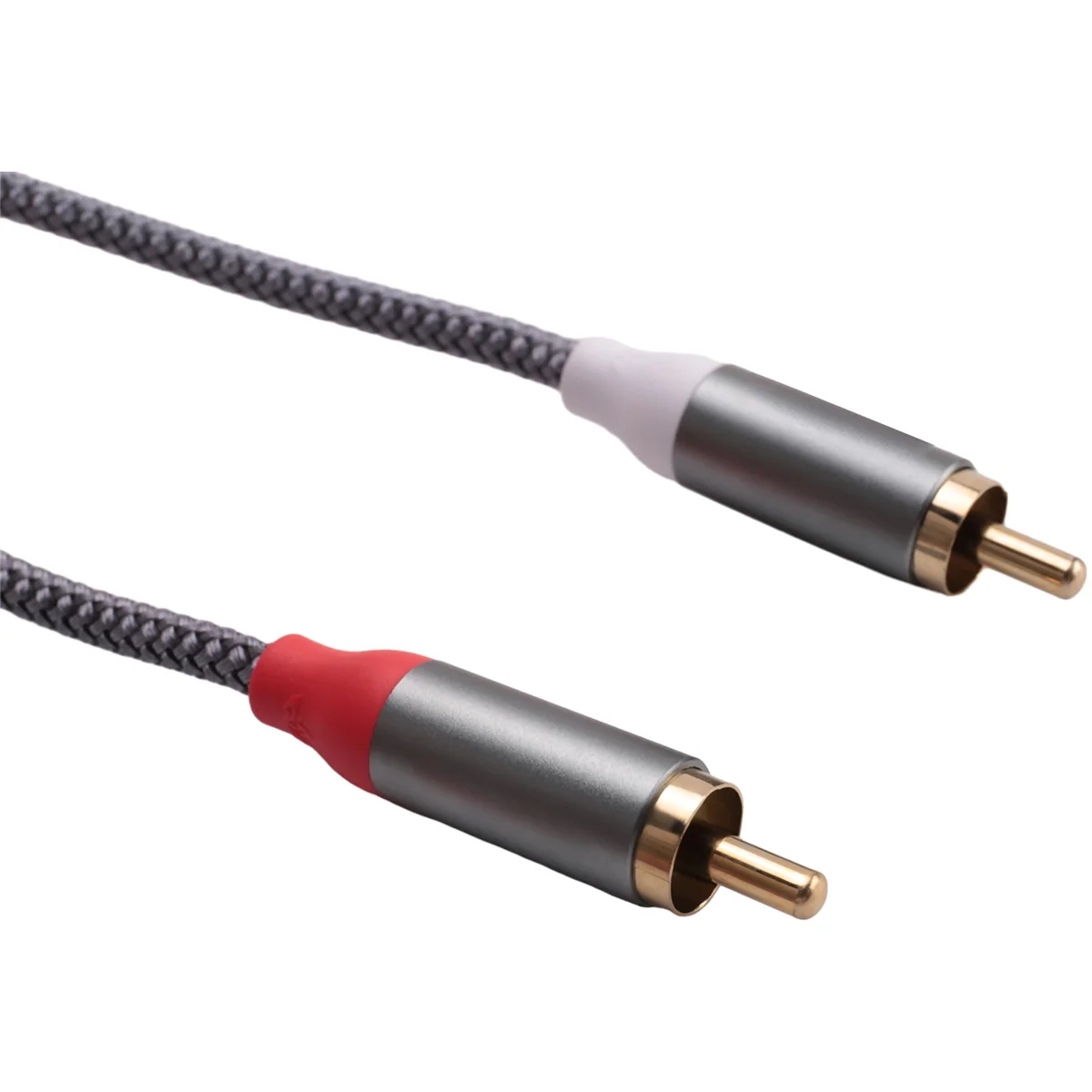 Cable estéreo (6 pies/1,8 M, doble blindado chapado en oro), Cable de Audio estéreo macho a macho para cine en casa