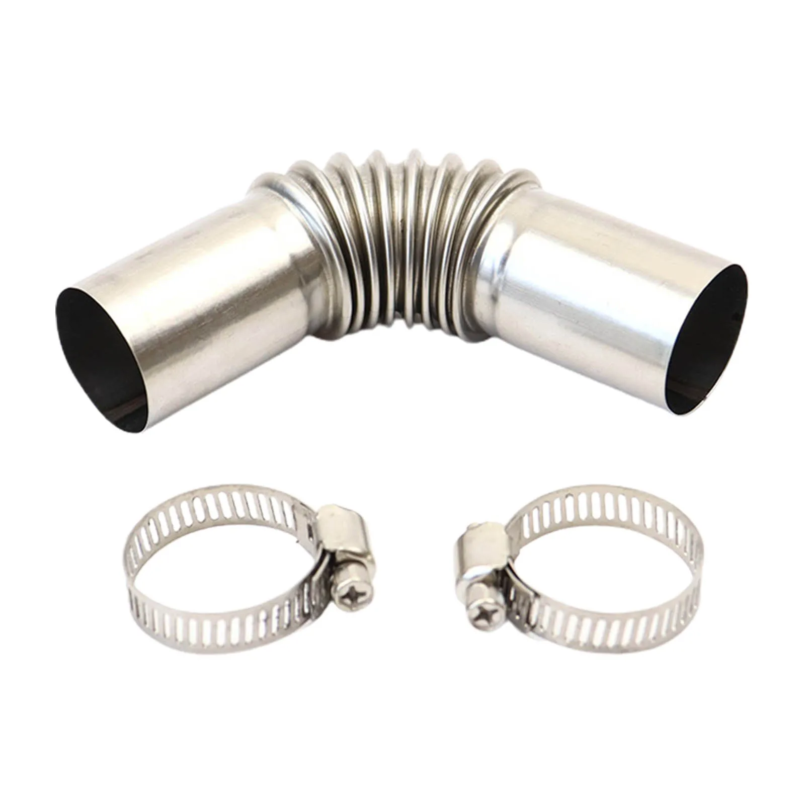 

Premium Stainless Steel Exhaust Pipe Connector Long Service Life Comes with 2 Stainless Steel Clamps 25mm Diameter