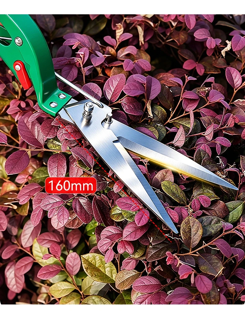 Edelstahlklinge Grasschere, Arbeitsersparnis, Federbelasteter Heckentrimmer, Handgehaltener Rasenmäher für Gartenarbeiten im Hinterhof – Detail 5