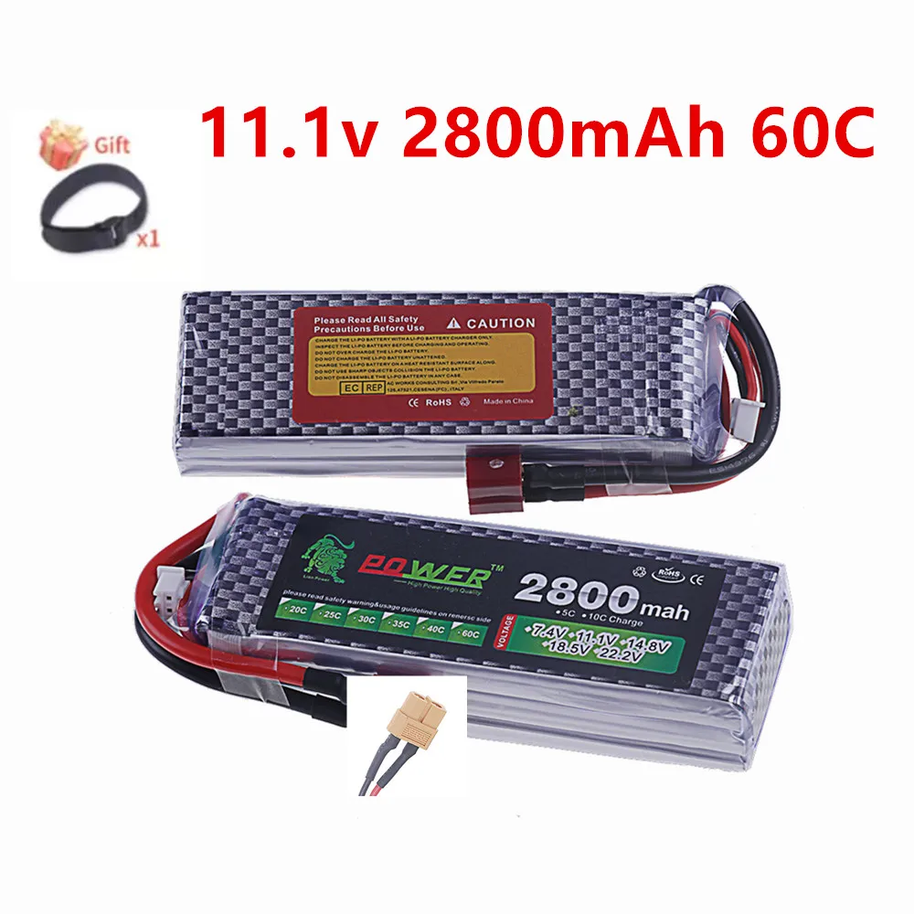 Upgrade 2200mah Battery 11.1v 2800mah 3S 60C Lipo battery for RC Car Boats Drone Spare Battery Parts 3S LIPO 11.1 v 2800 mah