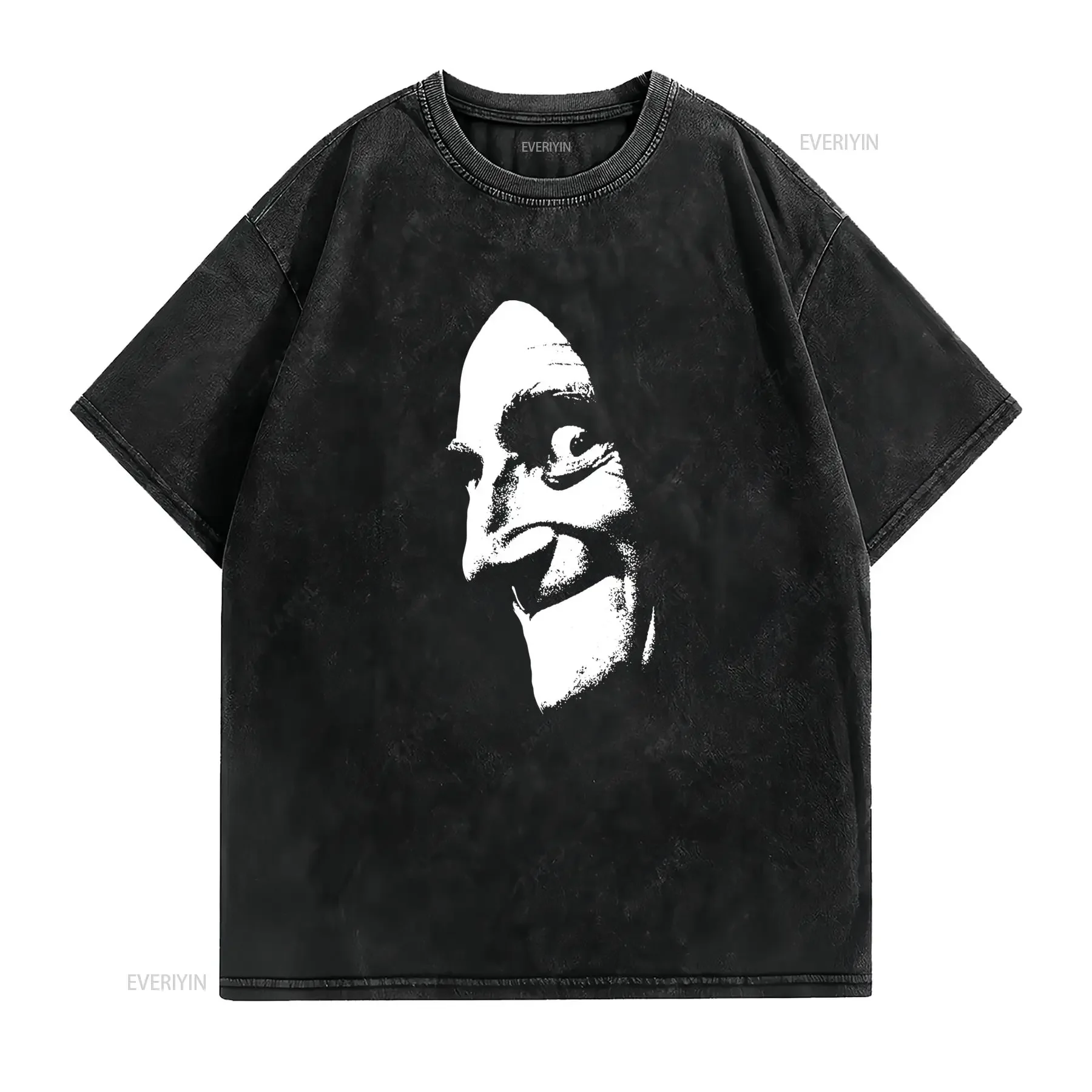 Maglietta Vintage Marty Feldman Igor Mostro Young Frankenstein Morbida 100 Nero con Stampa Iconica del Volto Bianco Design