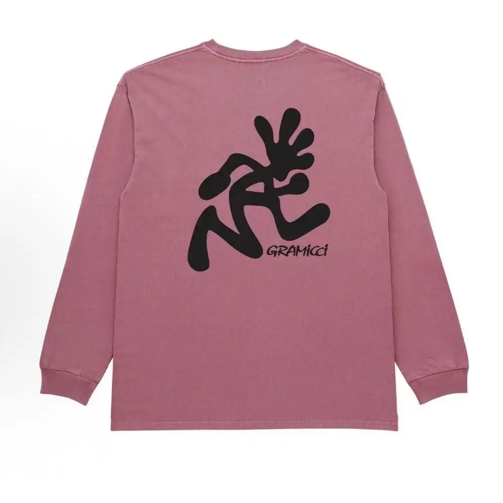 

Japanese Gramicci Running People Print T Shirt Men Women High Quality White Yellow Loose Long Sleeve T-shrits Tops