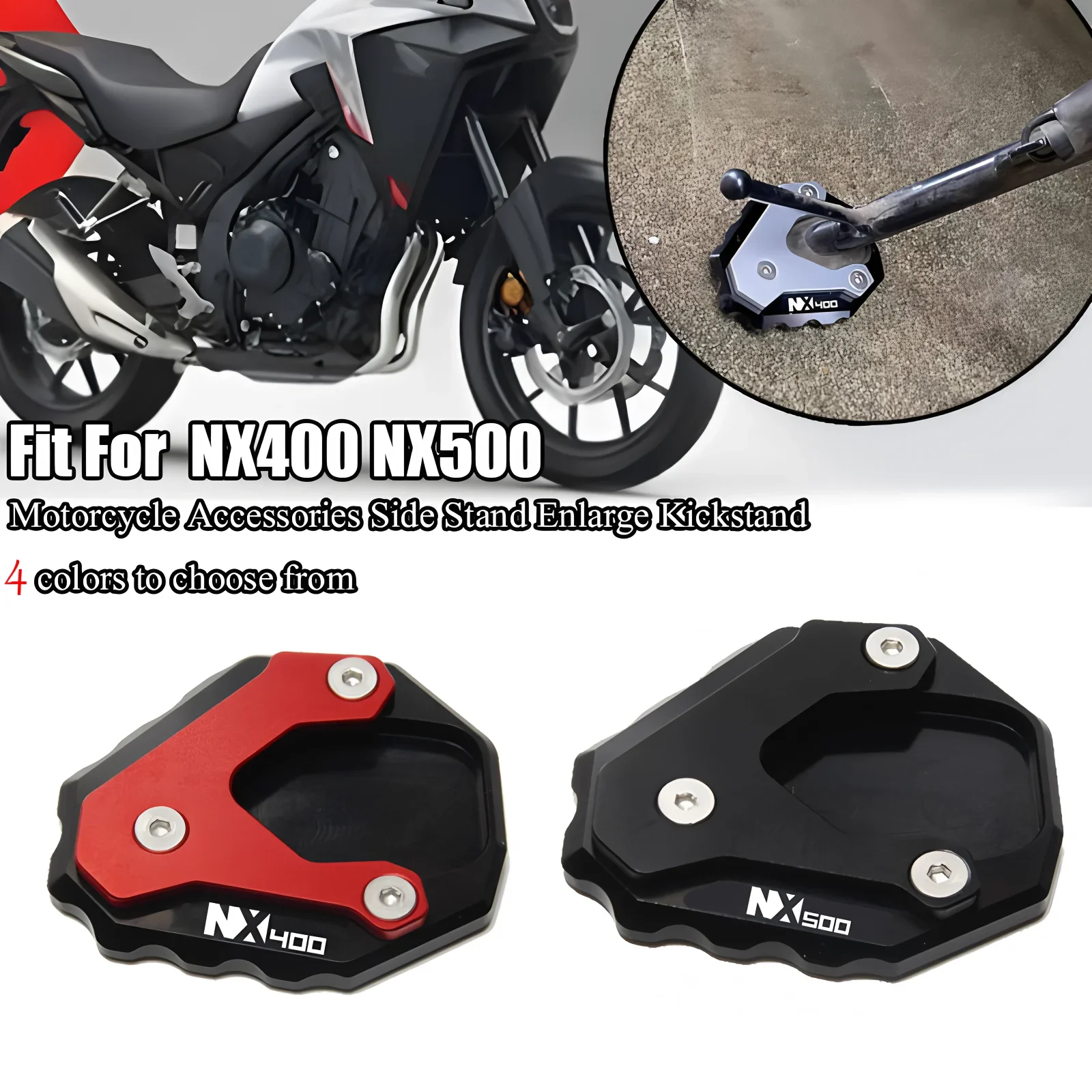 

CNC Motorcycle Kickstand Extension Pad Support Plate for HONDA NX500 NX 500 NX400 NX 400 2024-2025 Side Stand Enhancer