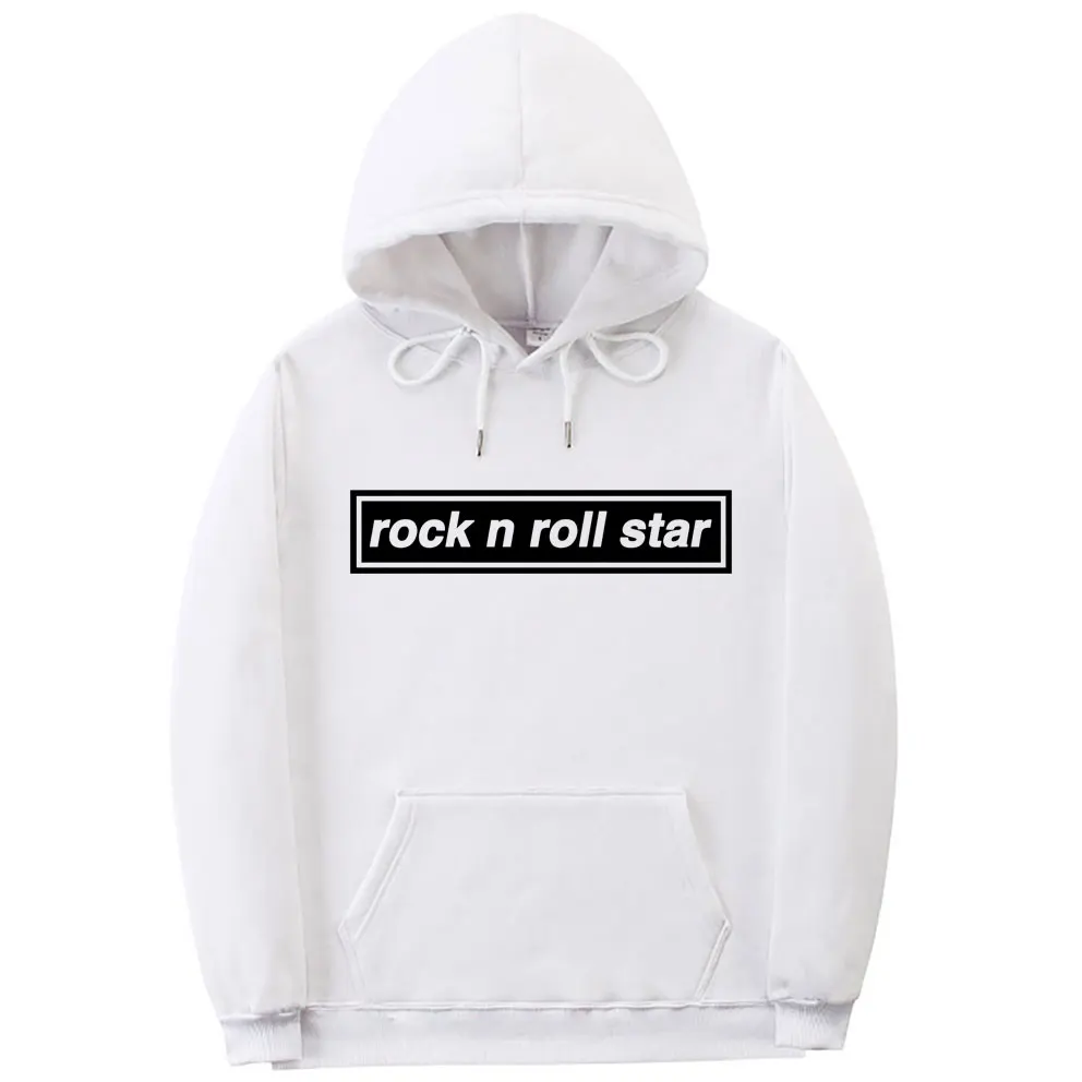 Rock N Roll Star Oasis Band Tribute In The 90s Print Hoodie Men's Vintage Loose Sweatshirt Men Women Fashion Oversized Hoodies