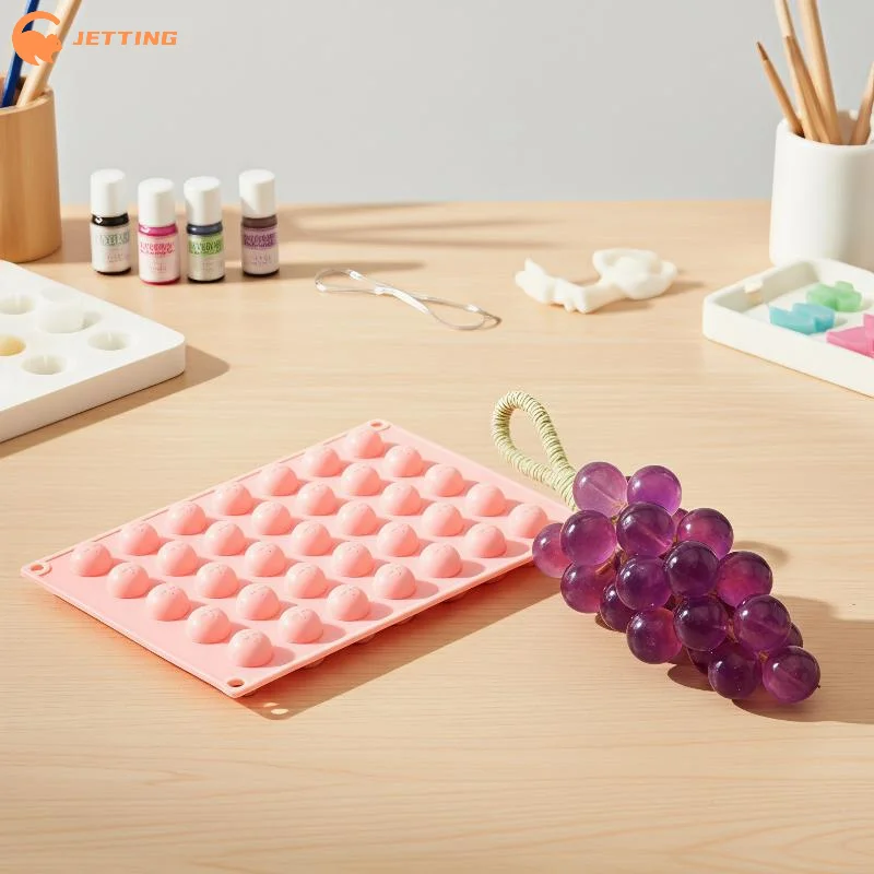 (New) 1Pcs Silicone Grape Ball Soap Molds Handmade Candle Mould Ice Storage Box Easy To Demould Kitchen Party Home Tools