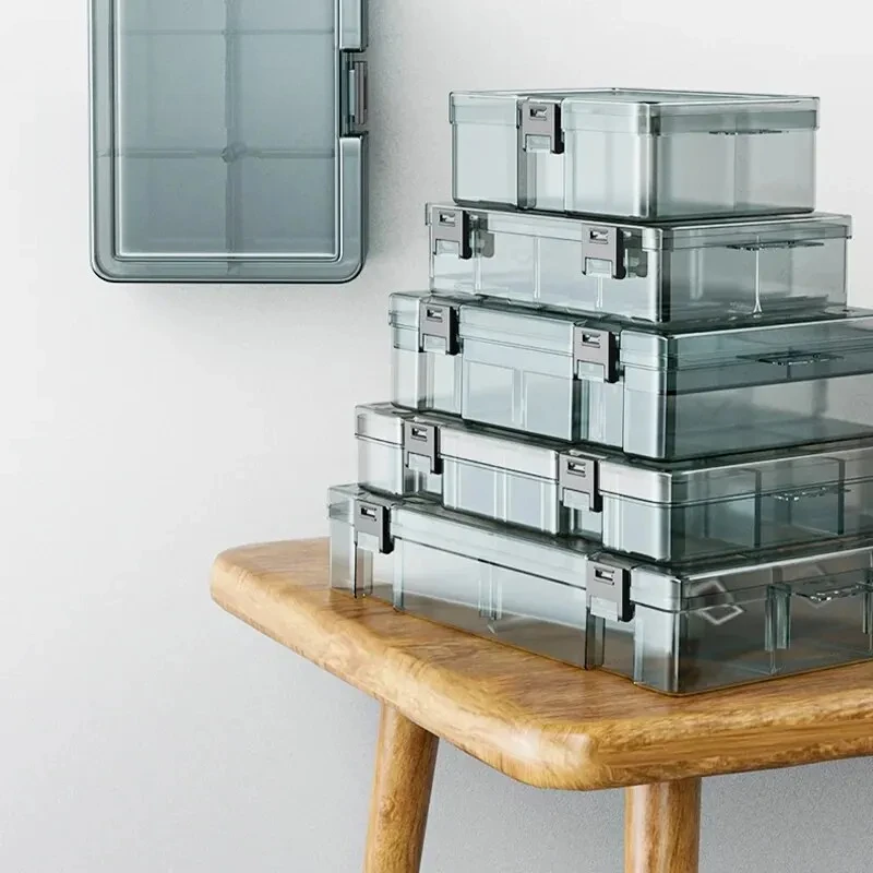 1PC Plastic Tool Storage Box Thickened Grid Classification Screw Parts Electronic Component Drill Bit Accessories Organizer