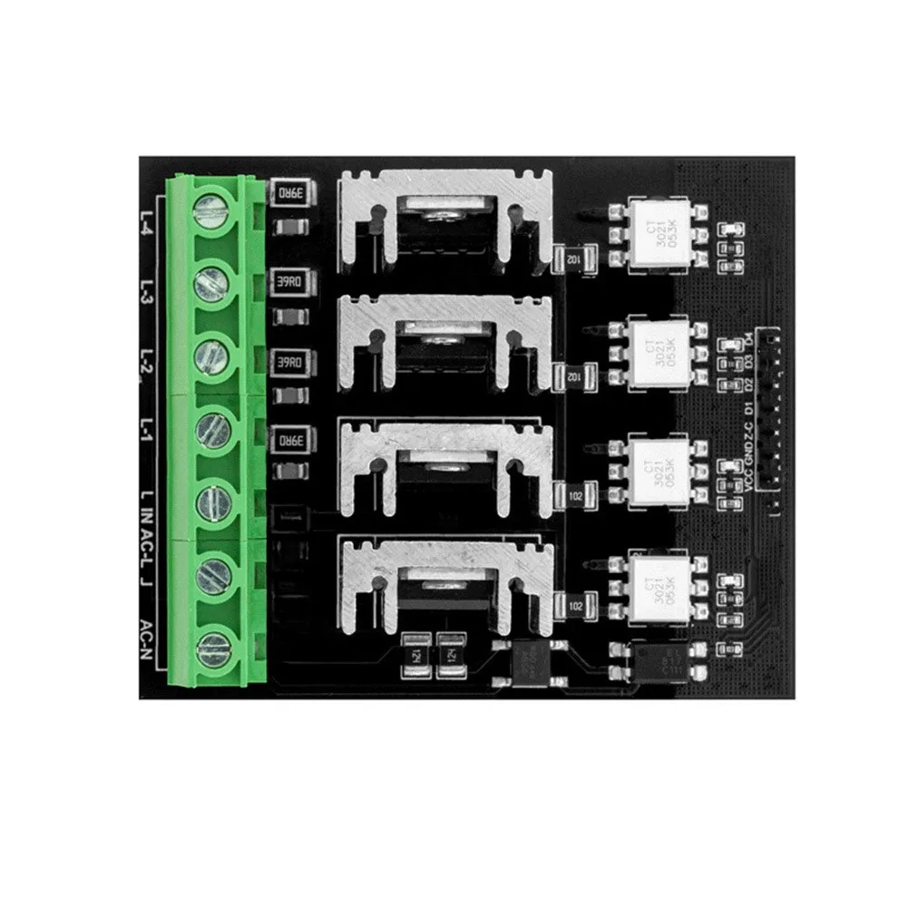 3.3V 5V 4 Channel AC Dimmer With Optocoupler Isolation For Microcontroller Heater Motor Power Control Board
