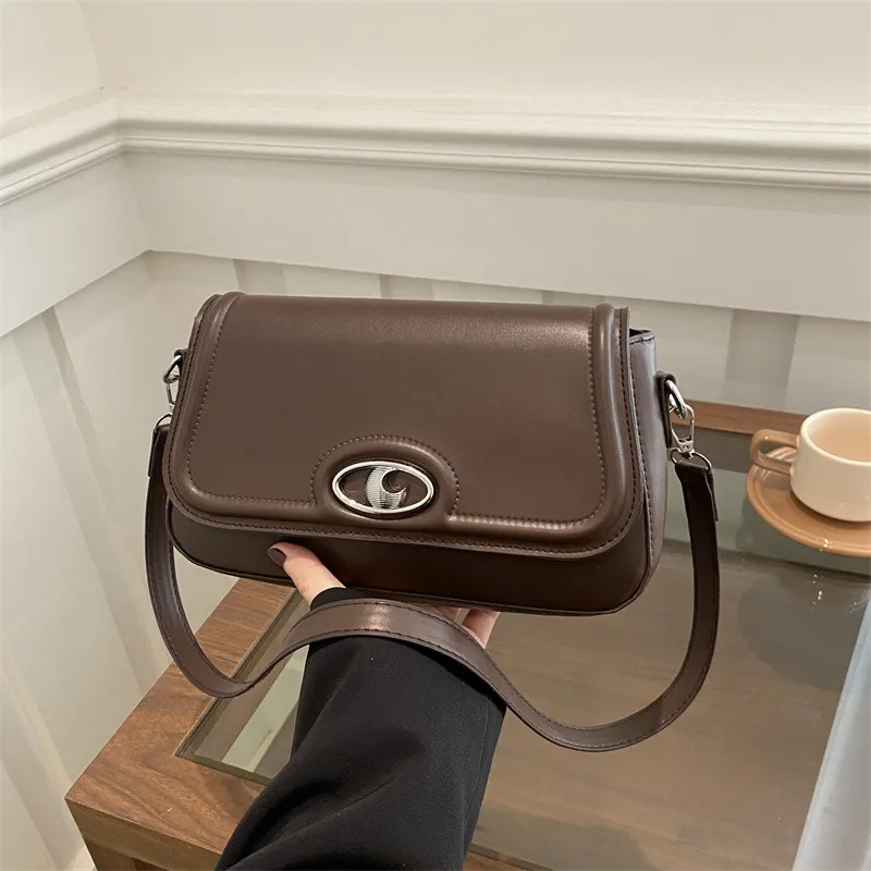 

Pu Leather Shoulder Underarm Bag for Women 2025 Retro Luxury Designer Fashion Female Crossbody Bag High Quality Lady Messenger