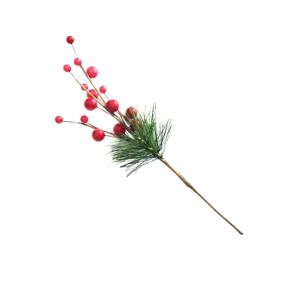 

6 Pcs Artificial Berries Christmas Decorations Mini Wreath Fake Holly nament for Party Home Holiday Event Gifts
