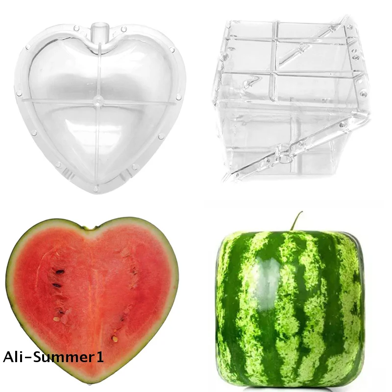

【E】Квадратное сердце, форма для арбуза, садовая форма для роста фруктов, инструмент для формирования формы