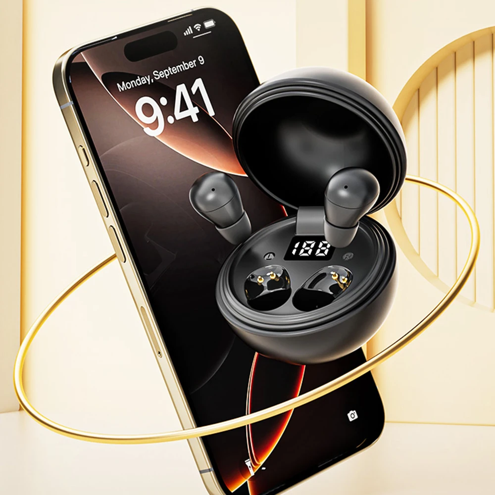 Mini Wireless Bluetooth Earbuds In-Ear for Sleep Sports with Long Battery Life High Sound Quality Secure Fit Design